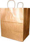 14.5 x 9 x 16" Kraft Shopper